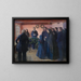 Un enterrement - Anna Ancher — oprawiony obraz na ścianie