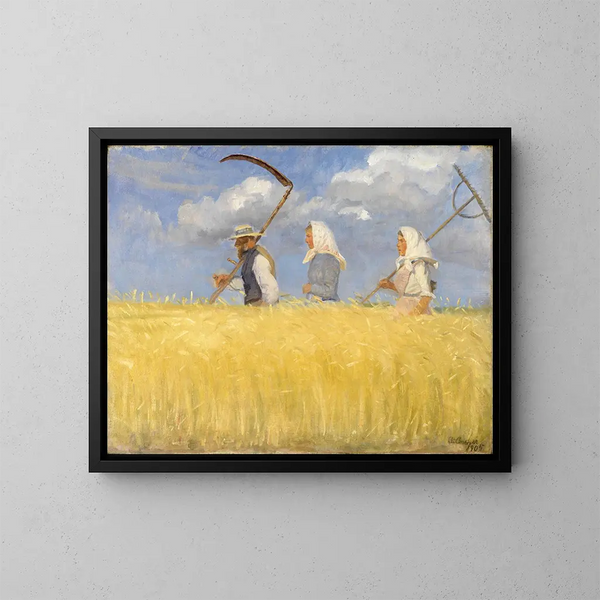 Les Moissonneurs - Anna Ancher — oprawiony obraz na ścianie