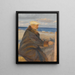 Michael Ancher malujący na brzegu - Anna Ancher — oprawiony obraz na ścianie
