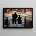 Michael Ancher w drodze do swojego warsztatu, w towarzystwie organistki Helene Christensen - Anna Ancher — oprawiony obraz na ścianie