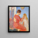La mère tresse les cheveux de l'enfant - Anna Ancher — oprawiony obraz na ścianie