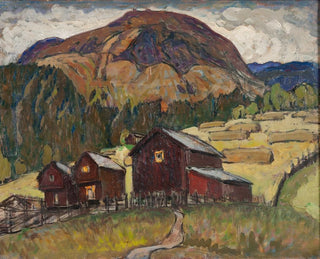 Anna Boberg - Summer Landscape with Shielings Study from North Norway.webp