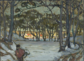 Studium zimowe z Djurgården, Sztokholm - Anna Boberg — widok dzieła