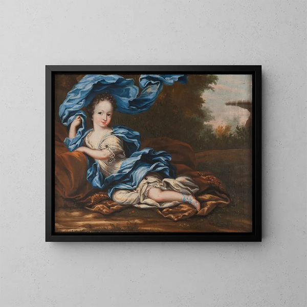 Hedvig Sophie de Suède 1681-1708, księżniczki szwedzkiej i księżnej małżonki Holstein-Gottorp - Anna Maria Ehrenstrahl — oprawiony obraz na ścianie