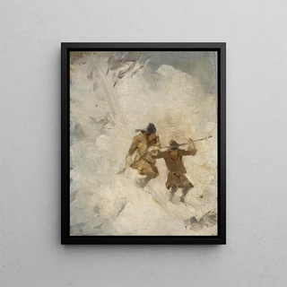 Anna Nordlander - Two Skiing Sami Study.webp