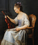 Portret skrzypaczki - Anne Vallayer-Coster — widok dzieła