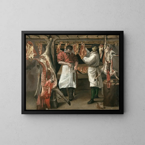 La Boucherie - Annibale Carracci — oprawiony obraz na ścianie
