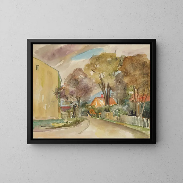 Rue d'automne - Anny Dollschein — oprawiony obraz na ścianie