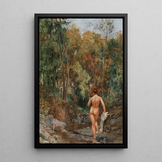 Anonymous - A Beauty By A Brook In A Forest Allegory Of Vanity.webp