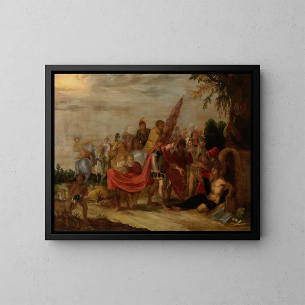 Alexandre i Diogenes - Anonimowy — oprawiony obraz na ścianie