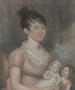 Anna Margaret Blake i jej dwoje dzieci - Anonimowy — widok dzieła