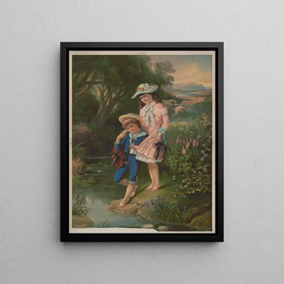 Anonymous - Barefoot girl and boy by the water.webp