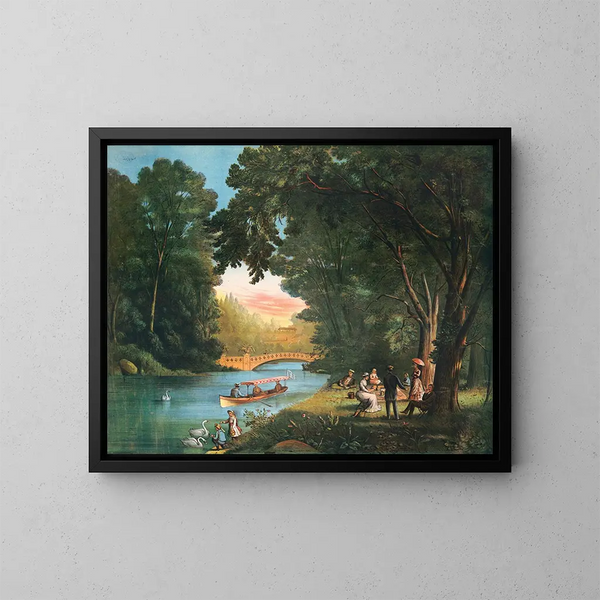 Central Park - Anonimowy — oprawiony obraz na ścianie