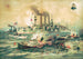 Zniszczenie floty admirała Cervera w Santiago de Cuba 3 lipca 1898 - Anonimowy — widok dzieła