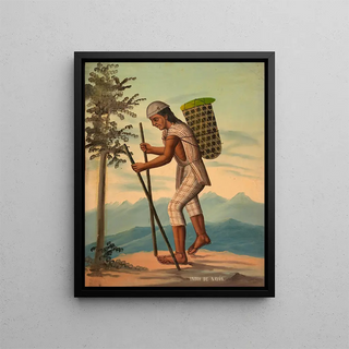 Indio Saparo - Anonimowy — oprawiony obraz na ścianie