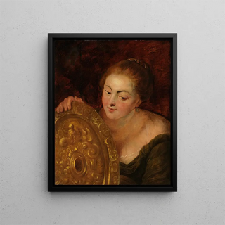 Anonymous - Portret van een vrouw met koperen schotel.webp