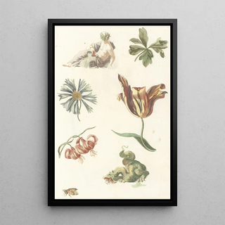 Anonymous - Riviergod een draak en vier bloemen.webp