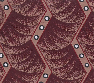 Anonymous - Textile Design with Vertical Strips of ZigZagging Ribbons Decorated with Pearls over a Background of Overlapping Scales.webp