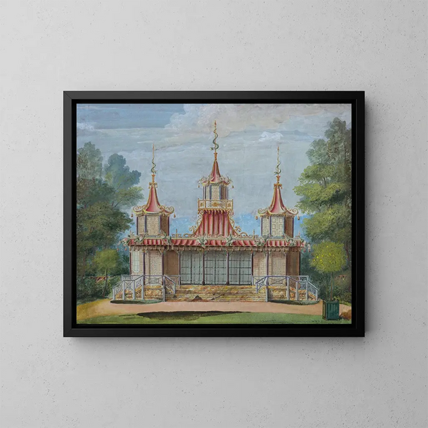 Świątynia rybołówstwa, Virginia Water, Anglia - Anonim — oprawiony obraz na ścianie