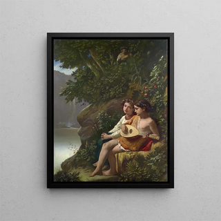 Anselm Feuerbach - Children Making Music Overheard By A Nymph.webp