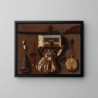 Anthonie Leemans - A tromp loeil with hunting and bird catching gear.webp