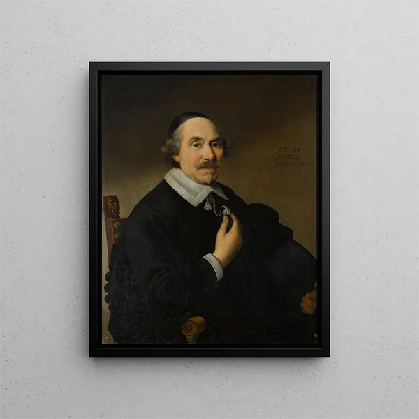 portret mężczyzny prawdopodobnie Pieter Anthonisz van Bronckhorst 1588–1661 - Anthonie Palamedesz — oprawiony obraz na ścianie