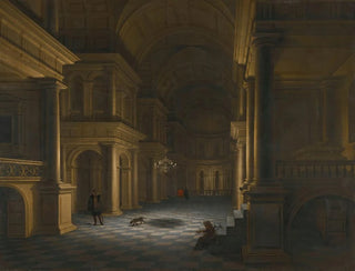 Anthonie de Lorme - The Interior Of A Classical Church.webp