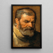 głowy brodatego mężczyzny - Antoine van Dyck — oprawiony obraz na ścianie