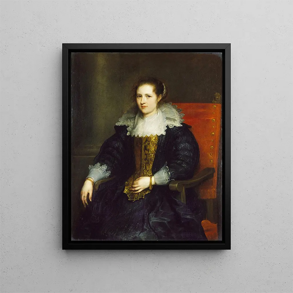 Portret Isabelli Waerbeke - Antoine van Dyck — oprawiony obraz na ścianie