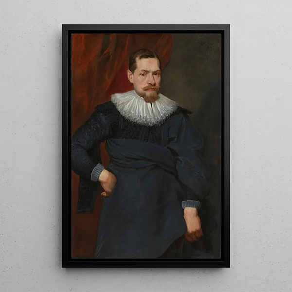 Portret mężczyzny - Antoine van Dyck — oprawiony obraz na ścianie