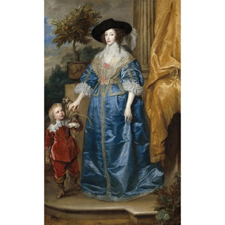 Anthony van Dyck - Queen Henrietta Maria with Sir Jeffrey Hudson.webp