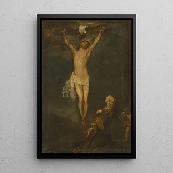 Reprodukcja obrazu Ukrzyżowania z świętą Rosalią - Antoine van Dyck