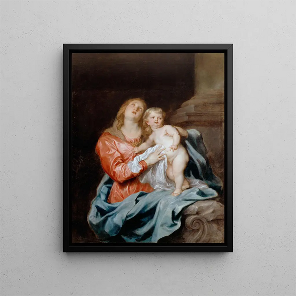 Matka Boska z Dzieciątkiem - Antoine van Dyck — oprawiony obraz na ścianie