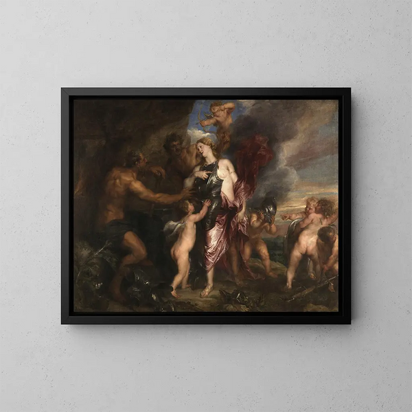 Thétis otrzymuje nową zbroję Achillesa w warsztacie Wulkana - Antoine van Dyck — oprawiony obraz na ścianie