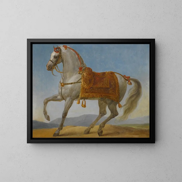 Le cheval arabe de Bonaparte Marengo - Antoine-Jean Gros — oprawiony obraz na ścianie