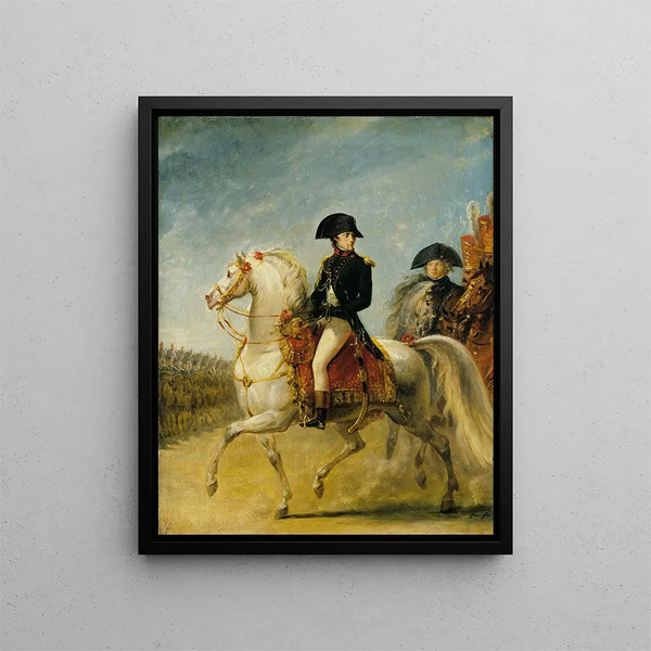 Generał Bonaparte przechodzący wśród oddziałów - Antoine-Jean Gros — oprawiony obraz na ścianie