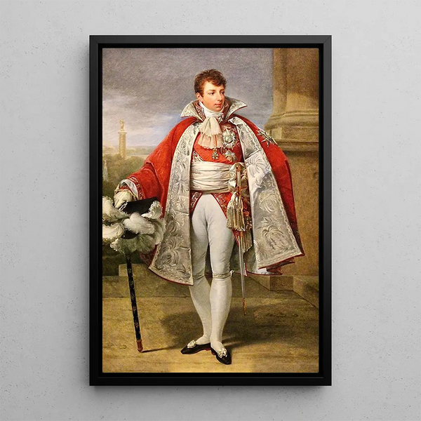 Portret Gérarda Christophe'a Michela Duroca, księcia de Frioul, w stroju Wielkiego Marszałka dworu - Antoine-Jean Gros — oprawiony obraz na ścianie