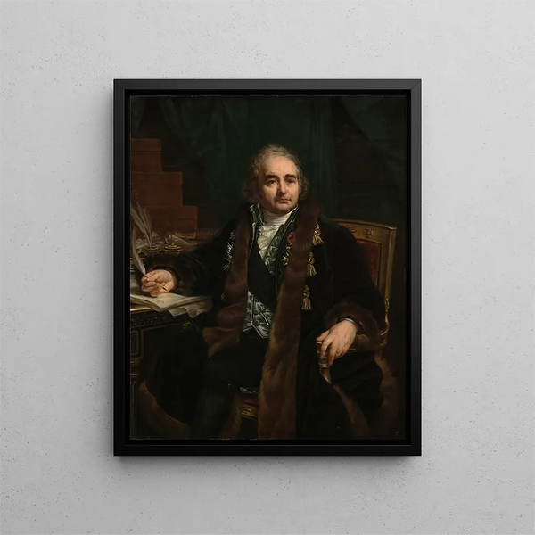Portret hrabiego Jeana-Antoine Chaptala - Antoine-Jean Gros — oprawiony obraz na ścianie