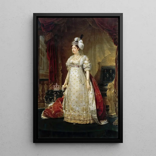Portret Marie-Therèse Charlotte de France, księżnej d'Angoulême - Antoine-Jean Gros — oprawiony obraz na ścianie
