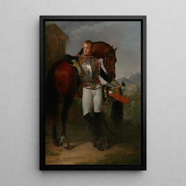Portret podporucznika Charlesa Legranda - Antoine-Jean Gros — oprawiony obraz na ścianie