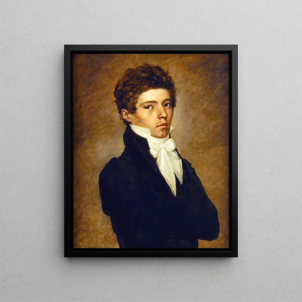 Portret mężczyzny - Antoine-Jean Gros — oprawiony obraz na ścianie