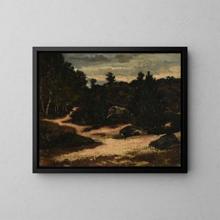 AntoineLouis Barye - Chemin sableux en fort de Fontainebleau.webp