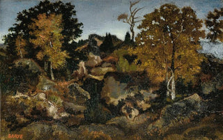 AntoineLouis Barye - Rocks In Fontainebleau.webp