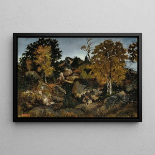 AntoineLouis Barye - Rocks In Fontainebleau.webp