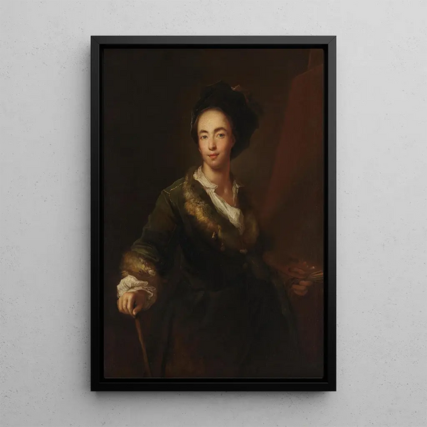 autoportretu - Antoine Pesne — oprawiony obraz na ścianie