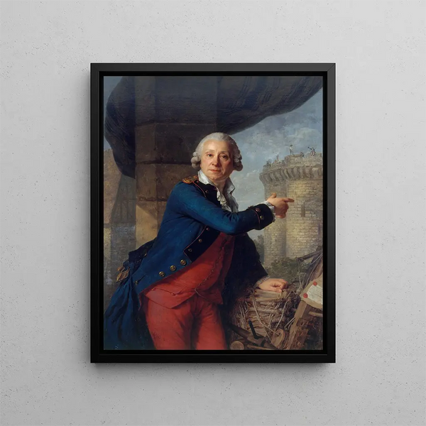 Jean-Henri Masers chevalier de Latude 1725-1805 pokazujący Bastille - Antoine Vestier — oprawiony obraz na ścianie