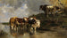 Bétail à l'abreuvoir - Anton Braith — widok dzieła