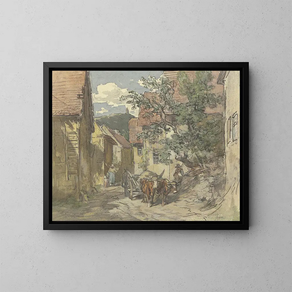 Rue à Kronberg 2 - Anton Burger — oprawiony obraz na ścianie