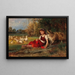 Gardeuse d'oies au repos - Anton Dieffenbach — oprawiony obraz na ścianie