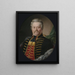 Portret szlachcica w mundurze huzara - Anton Ebert — oprawiony obraz na ścianie